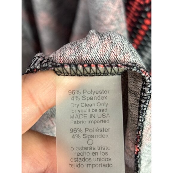 Lularoe Womens XL Chevron Open Front Duster Cardigan Orange Black Grey - Picture 4 of 5